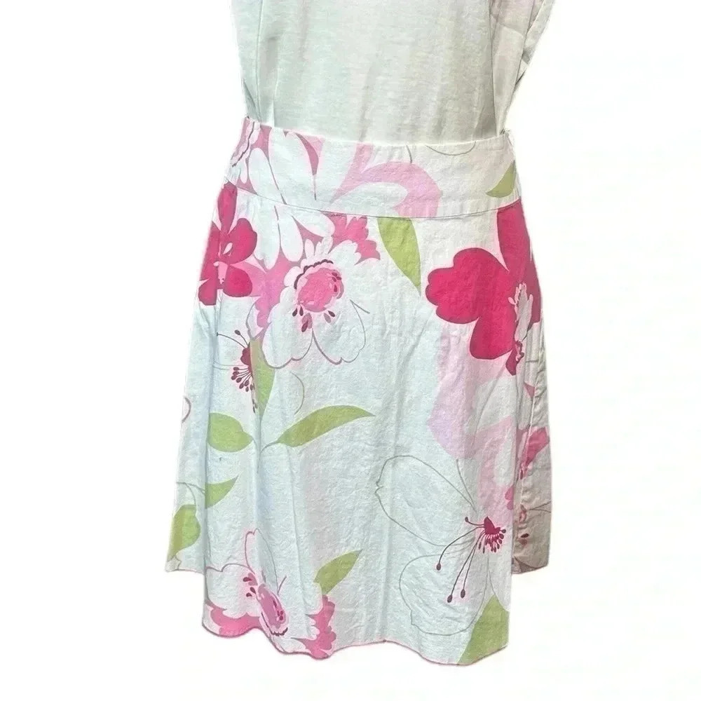 Soulmates Aline Pink Green Garden Party skirt Size 7 - Picture 5 of 6
